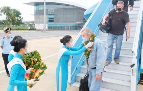 The first international guests back to Vietnam